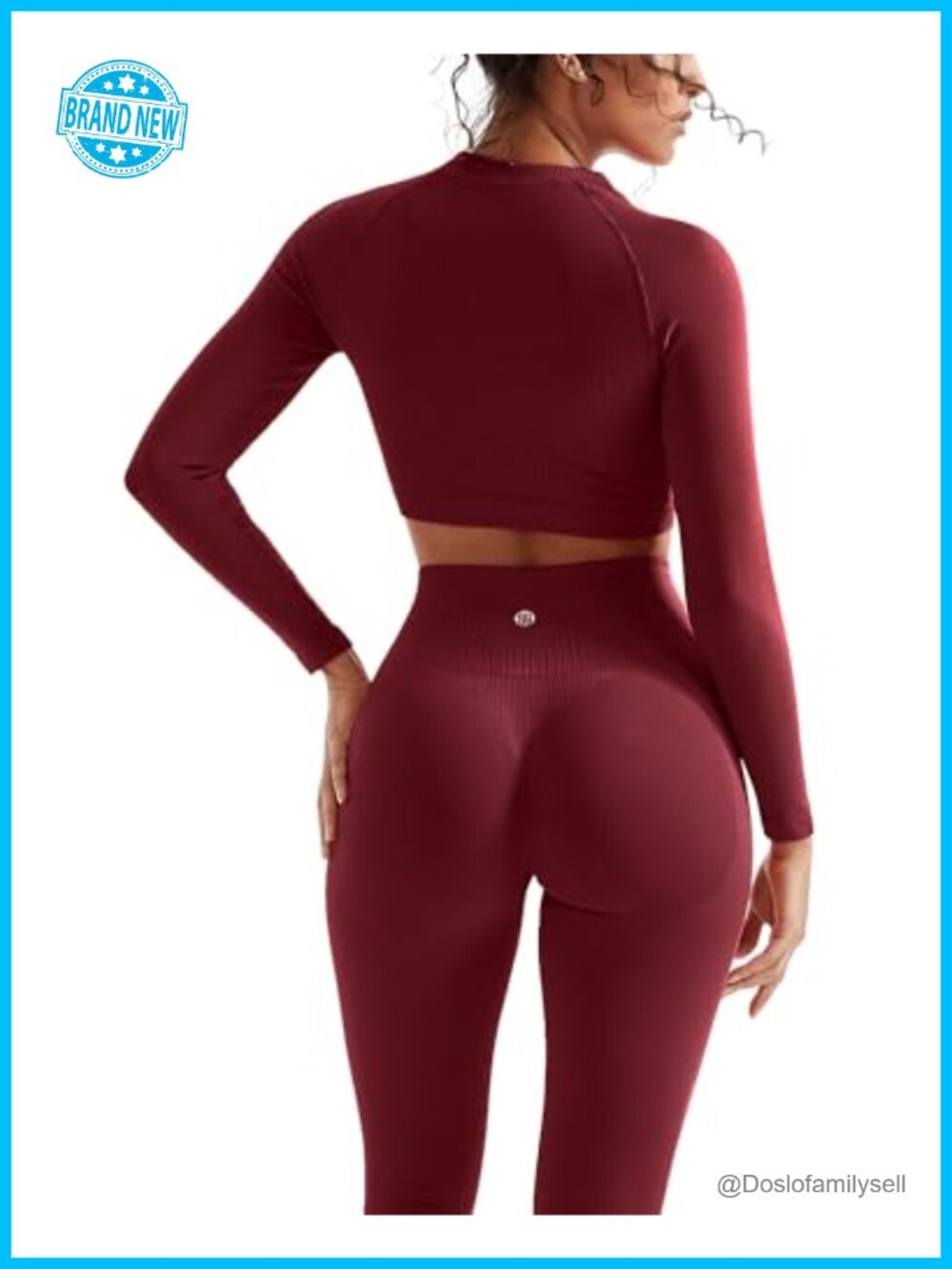 Women's Seamless Ribbed 2-Piece Workout Set Leggings & Crop Top
